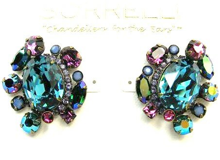 Sorrelli Blueberry Swarovski Crystal Earrings