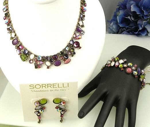 Sorrelli Coneflower Swarovski Crystal Three Piece Jewelry Set