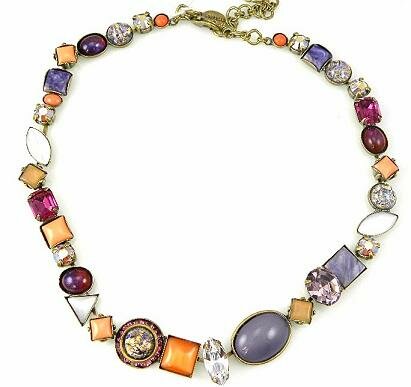 Sorrelli Peach Tanzanite Swarovski Crystal Necklace