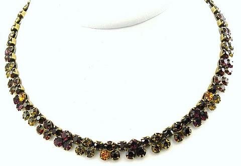 Sorrelli Burgundy Amethyst Swarovski Crystal Necklace