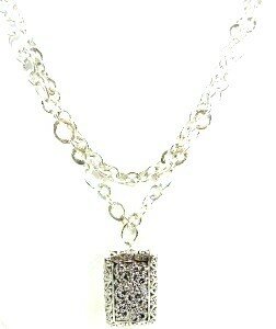 LOIS HILL RECTANGULAR STERLING SILVER PENDANT