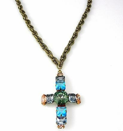 Sorrelli Tropical Swarovski Crystal Cross