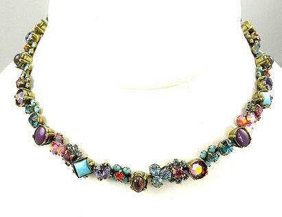 SORRELLI BLUE RASPBERRY SWAROVSKI CRYSTAL NECKLACE