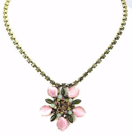 Sorrelli Seafoam Pink Swarovski Crystal Necklace