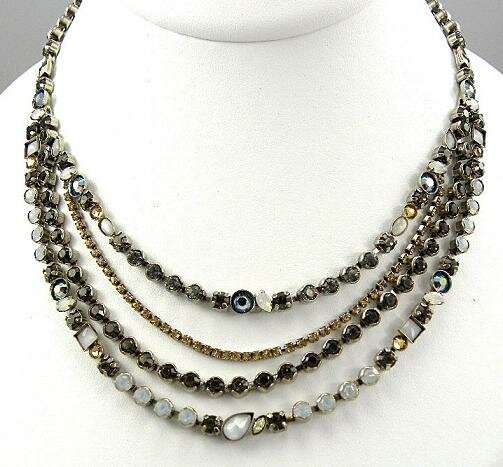 SORRELLI COCONUT SWAROVSKI CRYSTAL NECKLACE