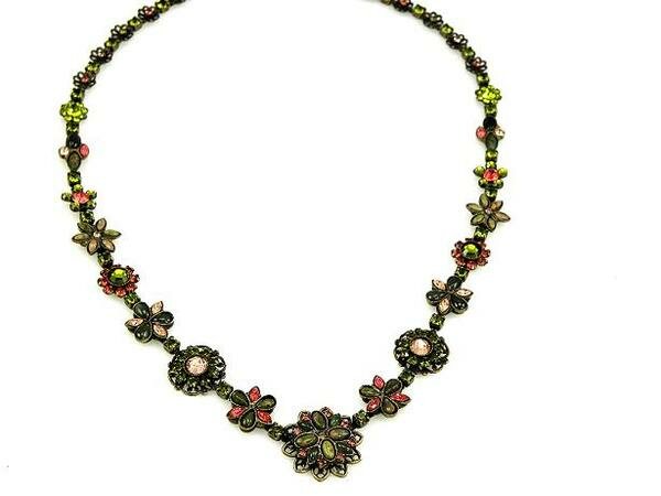 SORRELLI ROSEWOOD SWAROVSKI CRYSTAL NECKLACE