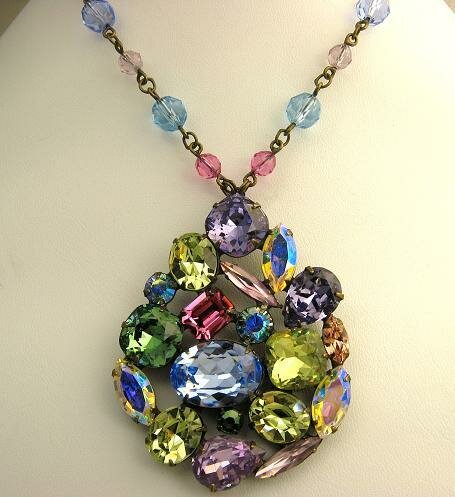 Sorrelli Pastel Multi Swarovski Crystal Pendant