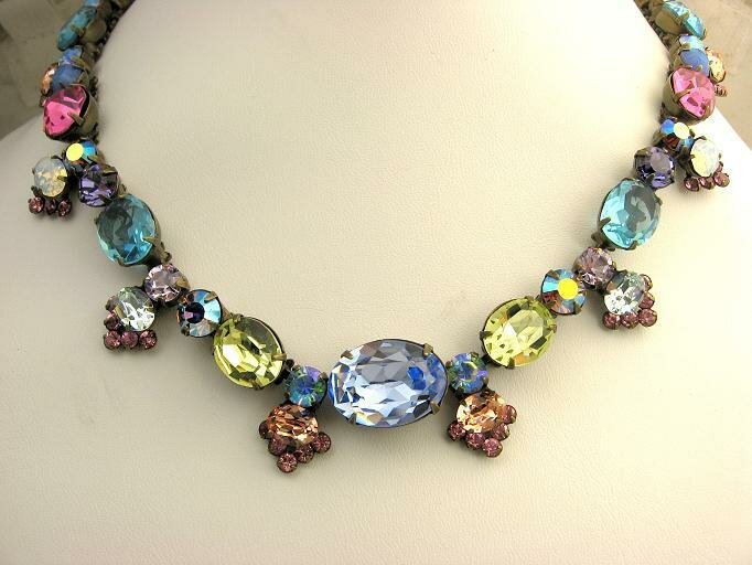Sorrelli Pastel Multi Swarovski Crystal Necklace