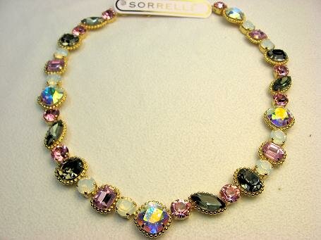 Sorrelli Misty Pink 10K Gold Swarovski Crystal Necklace