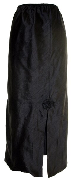 Lee Andersen Dupioni Silk Black Vamp Skirt