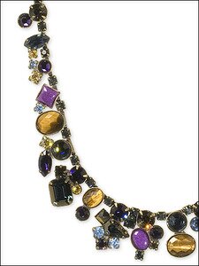 Sorrelli Key Desire Swarovski Crystal & Opaque Stone Bold Cluster Necklace