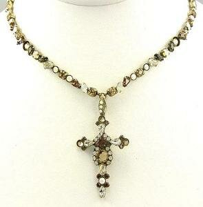 Sorrelli Toasted Almond Swarovski Crystal Cross