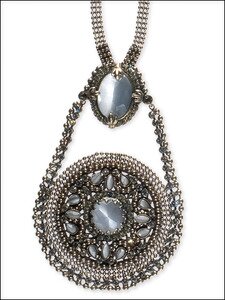 Sorrelli Debonair Mesh Design Medallion Necklace with Swarovski Crystals