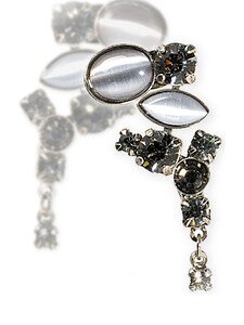 Sorrelli Debonair Swarovski Crystal & Opaque Stone Classic Drop Earrings