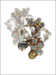 **SPECIAL ORDER**Sorrelli Crystal Ice Crystal Bold Cluster Style Clip Earrings