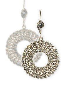 Sorrelli Debonair Swarovski Crystal Circle Earrings