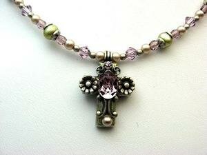 MICHAL GOLAN LILAC MIST SWAROVSKI CRYSTAL PENDANT