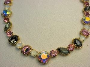 Sorrelli Misty Pink 10K Gold Swarovski Crystal Necklace