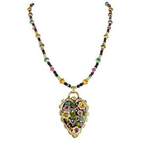 Michal Golan Midnight Blossom Heart Pendant