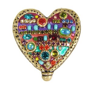 Michal Golan Multi Bright Heart Brooch