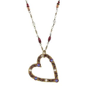 Michal Golan Victorian Pearl Heart Pendant