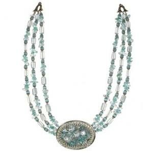 Michal Golan Aqua Marine Crystal Necklace