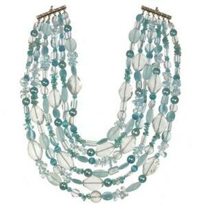 Michal Golan Aqua Marine Crystal Necklace