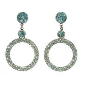 Michal Golan Aqua Marine Crystal Earrings