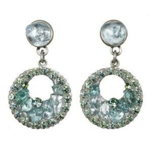 Michal Golan Aqua Marine Crystal Earrings