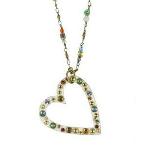 MICHAL GOLAN AURORA CRYSTAL HEART NECKLACE