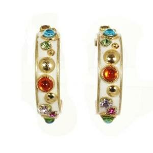 MICHAL GOLAN AURORA CRYSTAL HOOP EARRINGS