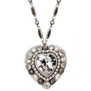 MICHAL GOLAN BRIDAL CRYSTAL HEART NECKLACE