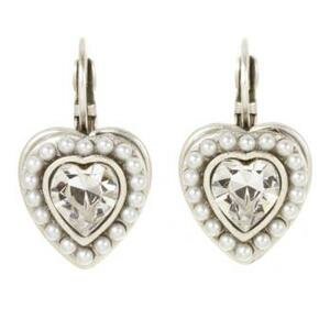 MICHAL GOLAN BRIDAL CRYSTAL HEART EARRINGS