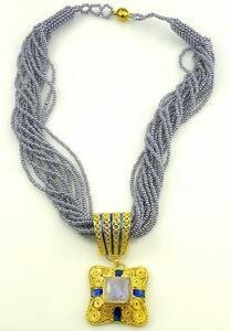 RAINBOW MOONSTONE PENDANT BY BARBARA GARWOOD