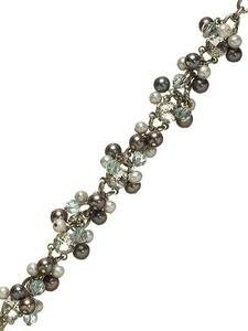 SORRELLI PEWTER SWAROVSKI CRYSTAL BRACELET