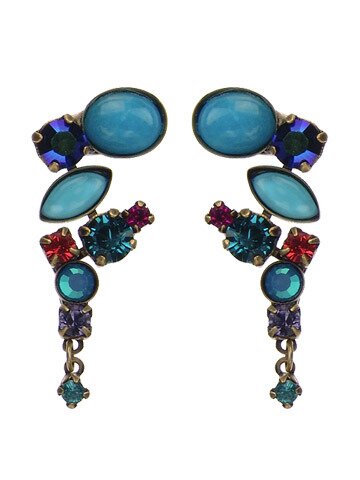 **SPECIAL ORDER**Sorrelli Captain N Teal Crystal Earrings